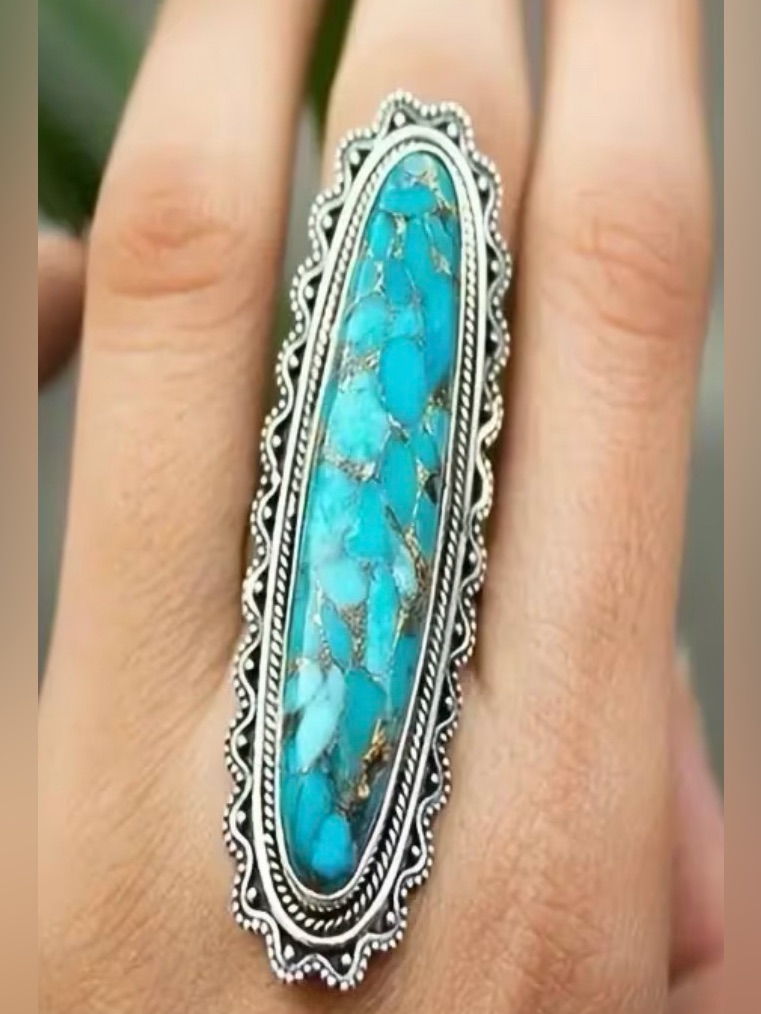 Bohemian Turquoise Statement Ring - Western Ring